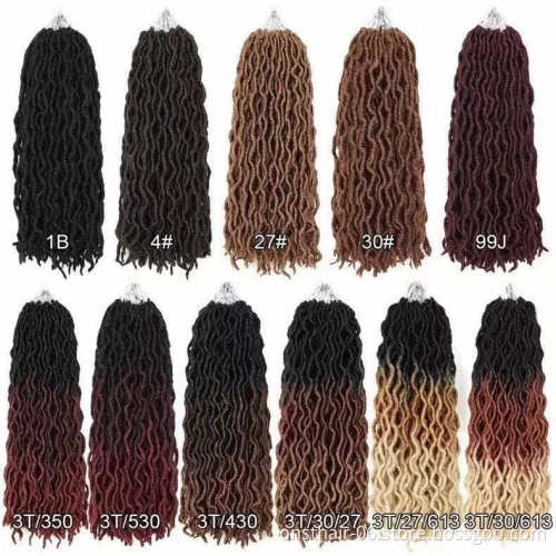 Onst Gypsy Wave faux Locs crochet hair In Synthetic Braiding Hair Extension soft Dreads Dreadlock Ombre Braid Hair Extensions